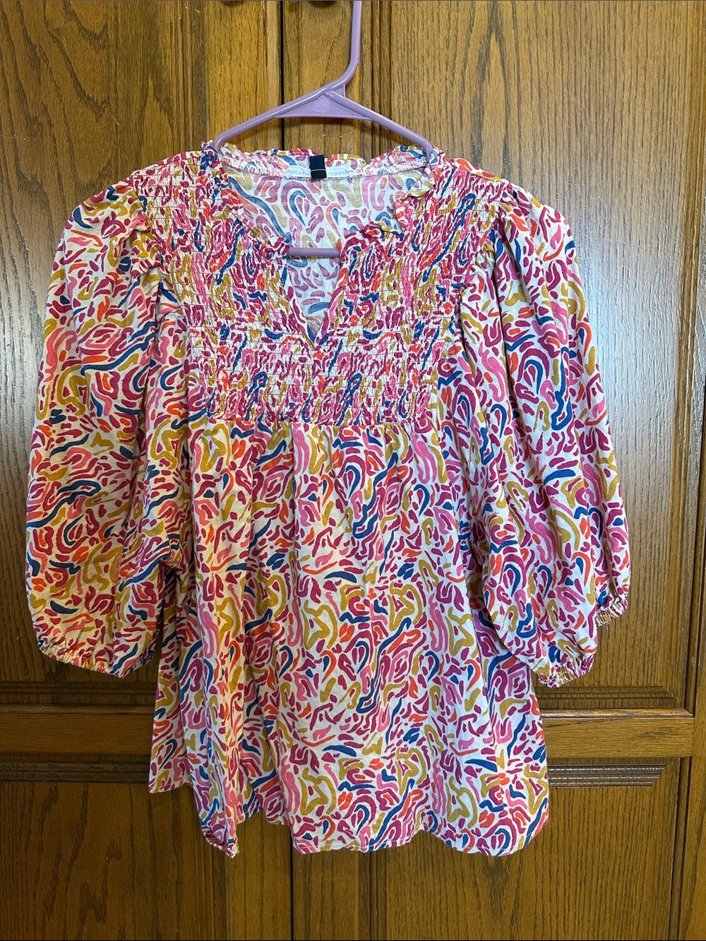 Michelle McDowell puff sleeve top